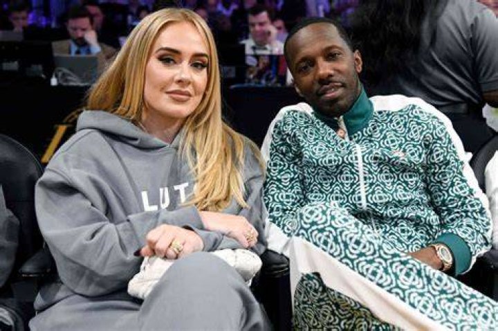 Adele and Rich Paul at the Los Angeles Lakers vs Memphis Grizzlies basketball game in LA