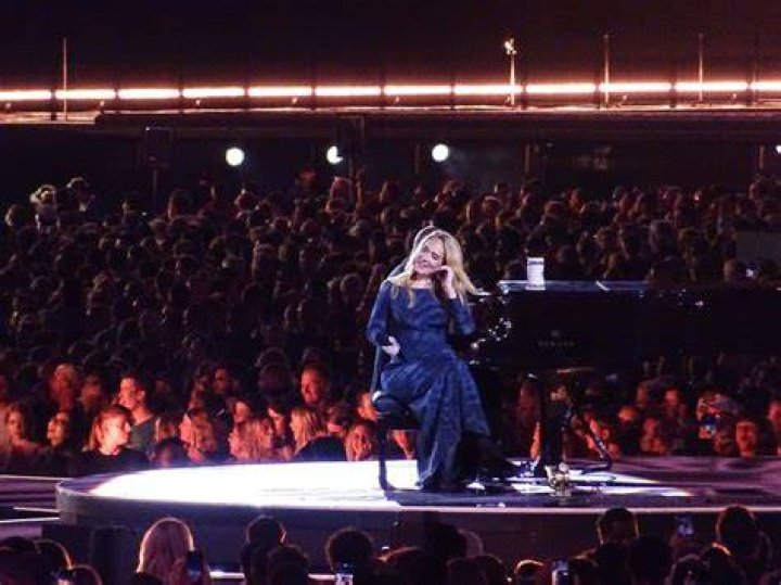 Adele performs onstage at The Colosseum at Caesars Palace