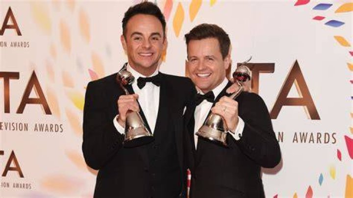 Ant and Dec hold up award at TV BAFTAs 2022