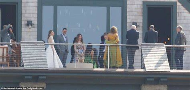 Beaming bride Jennifer Gates spent a few moments having a heart-to-heart conversation with her father, billionaire Bill Gates on Friday evening before her rehearsal dinner began at her Westchester estate