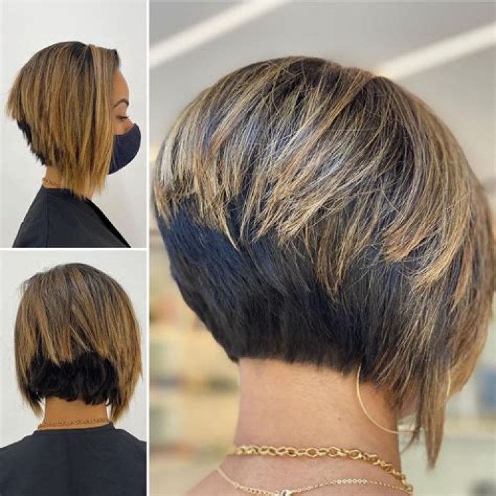 Beyonc&eacute; with a stacked bob 