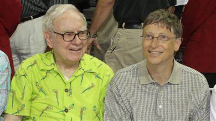 Bill Gates could be seen smiling with just hours to go before he will be giving his daughter away in a wedding hosted at her sprawling estate