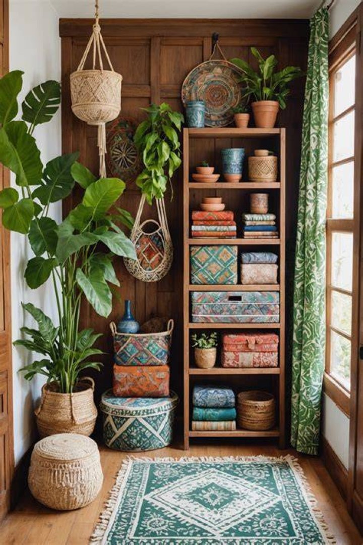boho storage boxes