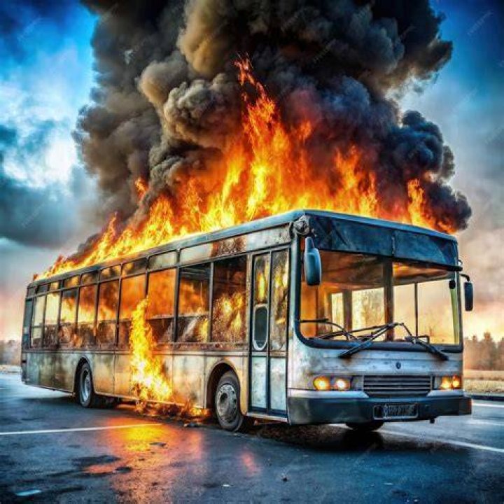 Bus engulfed in flames on Westgate bridge