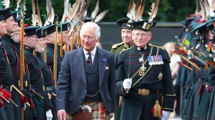 Charles at his Scottish residence, Birkhall, in Ballater