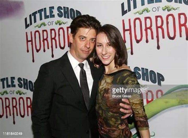 Christian Borle and girlfriend Skye Maddox pose at the opening night... News Photo Getty Images