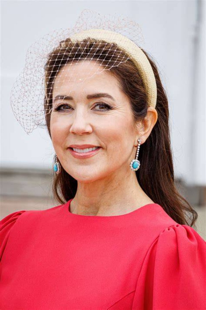 Crown Princess Mary with lacy veil on head