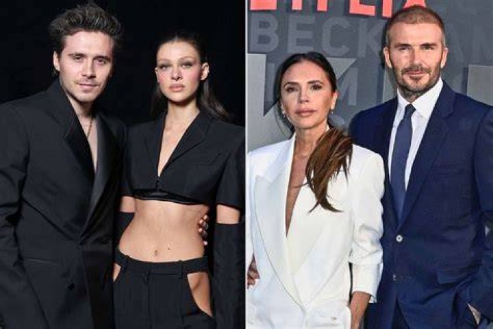David, Brooklyn, Nicola and Victoria Beckham