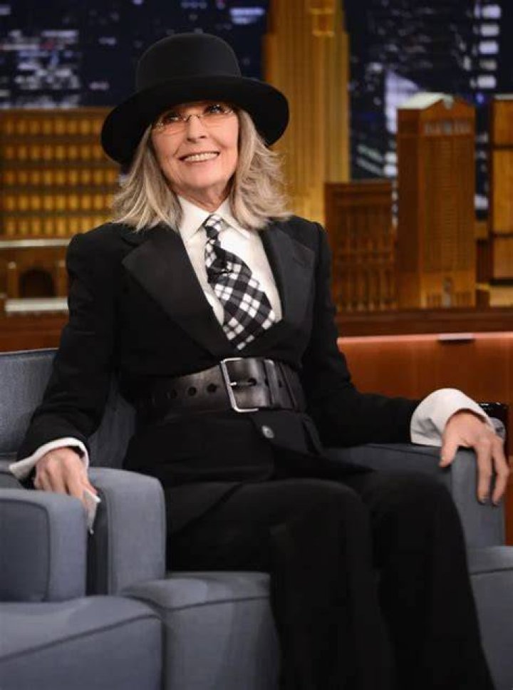 Diane Keaton wearing black