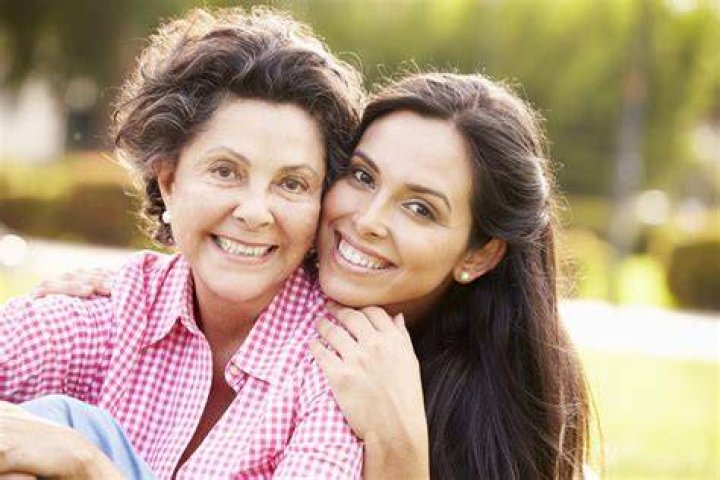 Doting mum: Her mother Elsa looked gazed lovingly towards the future celebrity