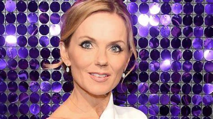 Geri Horner is a sunset dream in ethereal holiday gown