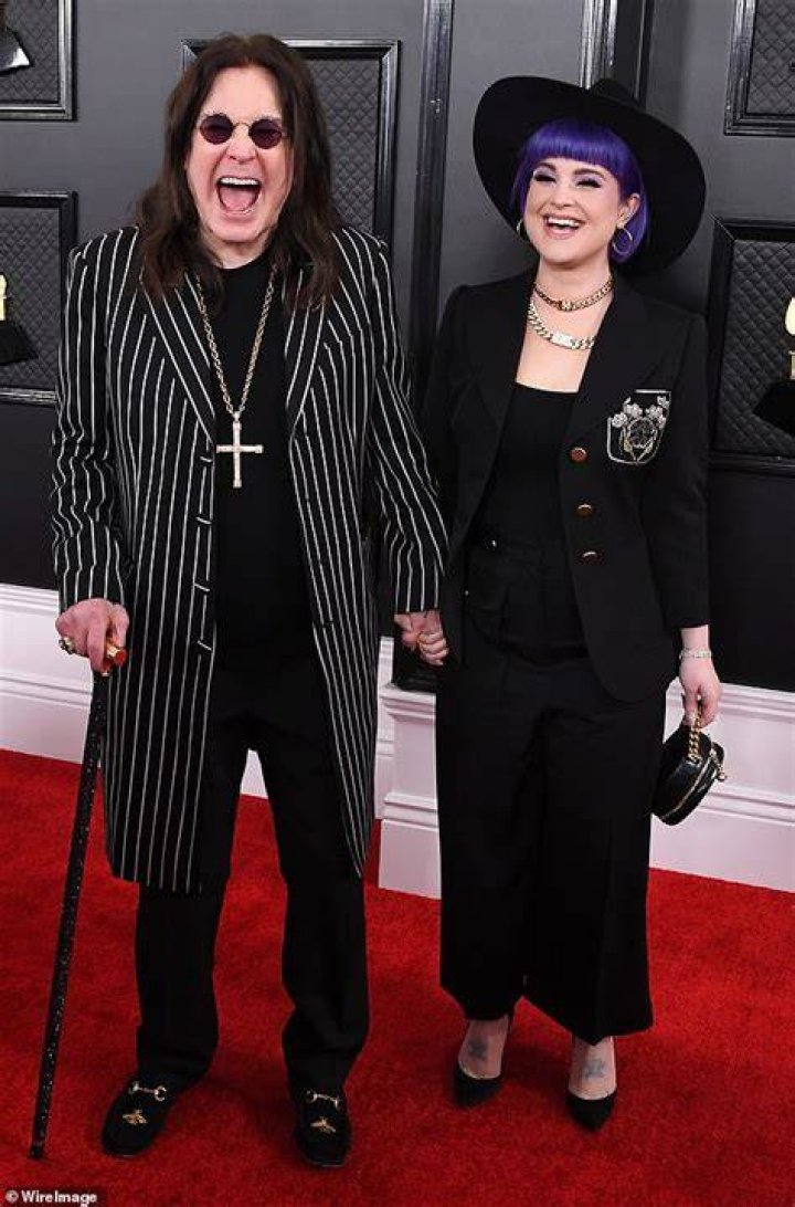 Giddy: Ozzy Osbourne, 73, gushed about becoming a grandfather again when discussing his daughter Kelly Osbourne's pregnancy with Entertainment Tonight at Comic-Con in San Diego