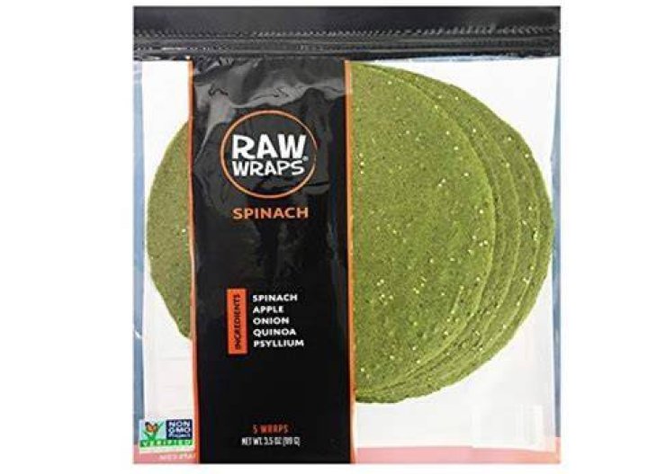 greenleaf foods raw spinach wraps