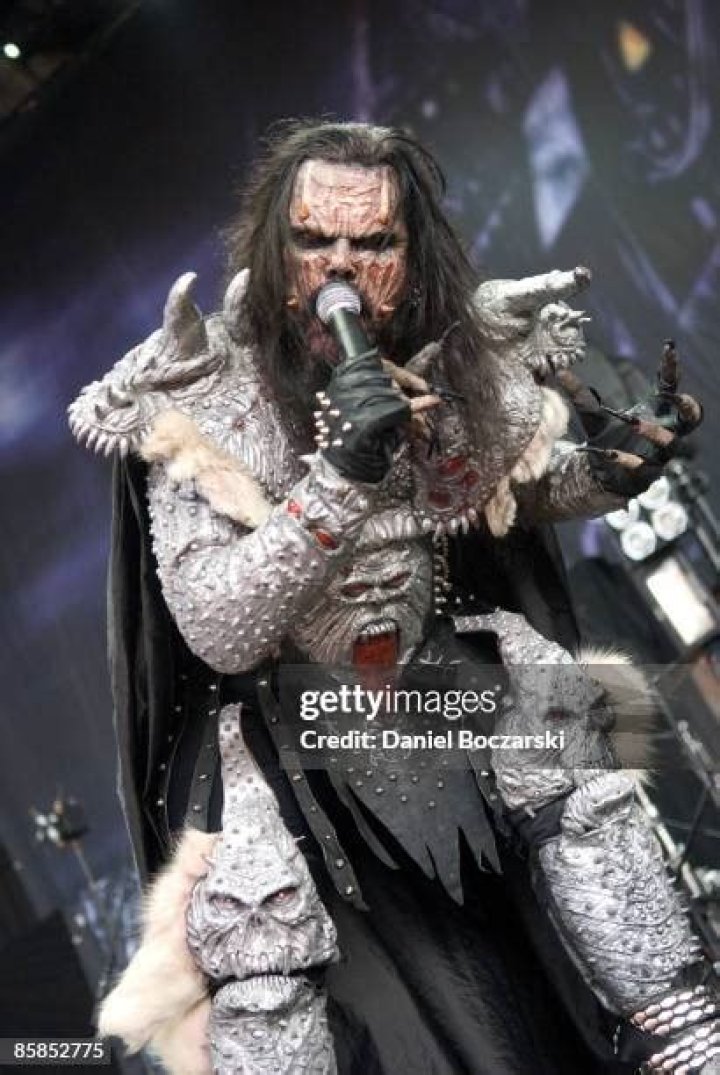 Jabbed: On Sunday, Mr Lordi AKA Tomi Petteri Putaansuu of Finnish hard rock band Lordi had his second Covid-19 vaccine jab from nurse Paula Ylitalo (R) in Rovaniemi, Finland