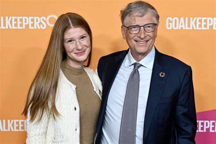 Jennifer Gates with father Bill after the secret wedding