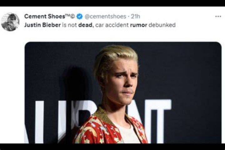 Justin Bieber Fact Check Did Justin Bieber die in a car crash? Viral article debunked