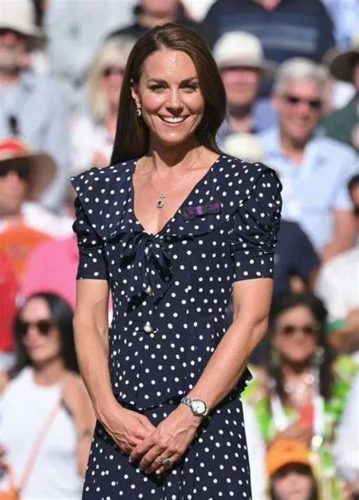 Kate Middleton wearing polka dot Alessandra Rich dress at Royal Ascot 2022