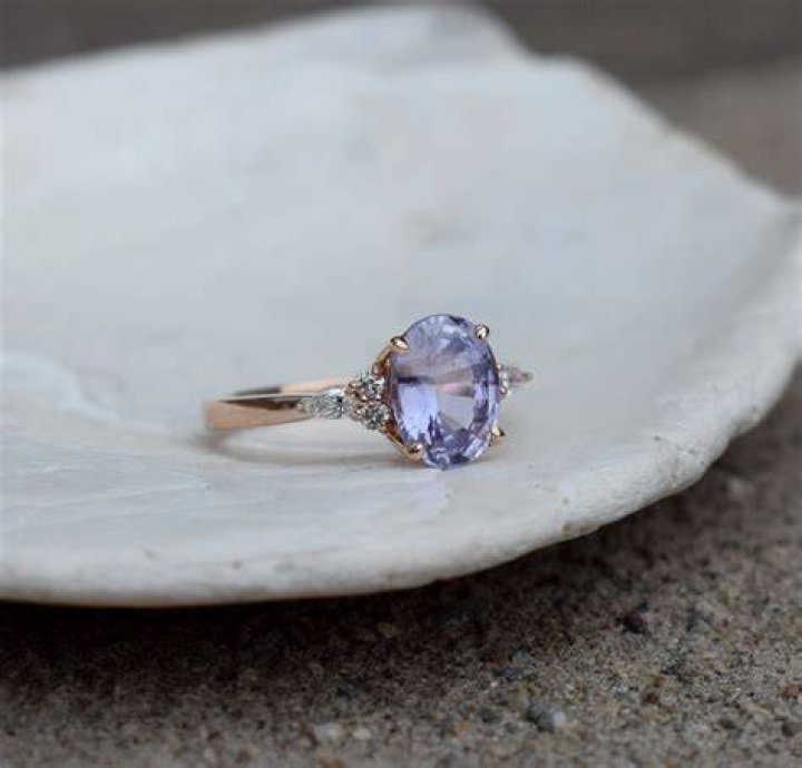 lavender sapphire engagement ring