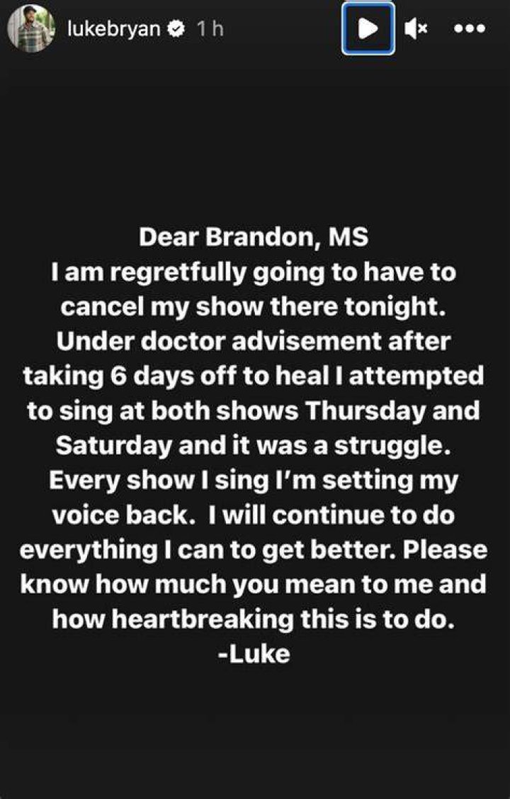 Luke Bryan shared some upsetting news with fans