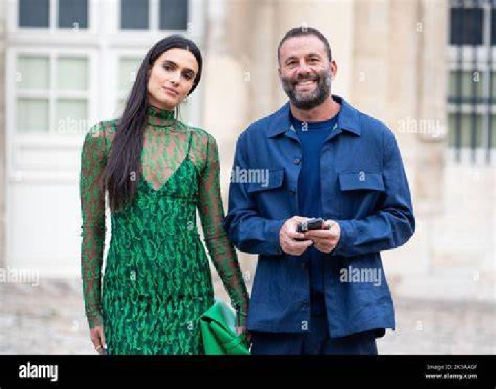 Matching: Isabela and David Grutman complemented each other in dark ensembles