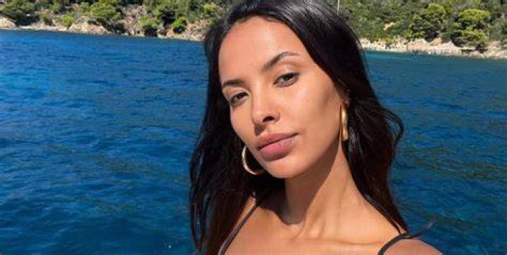 Maya Jama rocks denim bikini and sarong at Caesers Palace Dubai