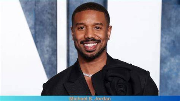 Michael B. Jordan poses backstage with his Outstanding Actor in a Motion Picture for Just Mercy