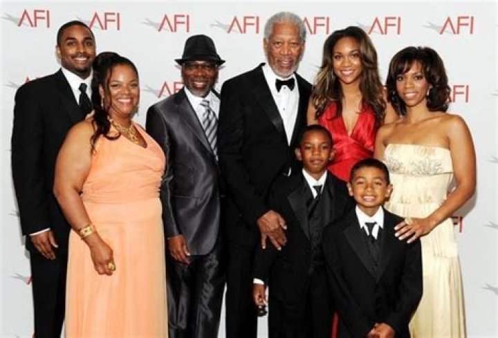 Morgan Freeman with his family in Hollywood in 2003 | Source: Getty Images