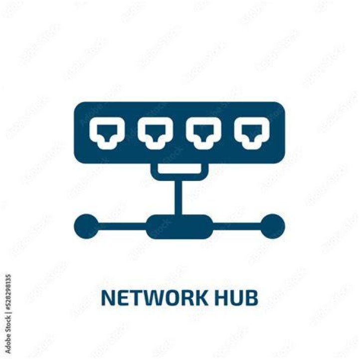 Network hub icon on Craiyon