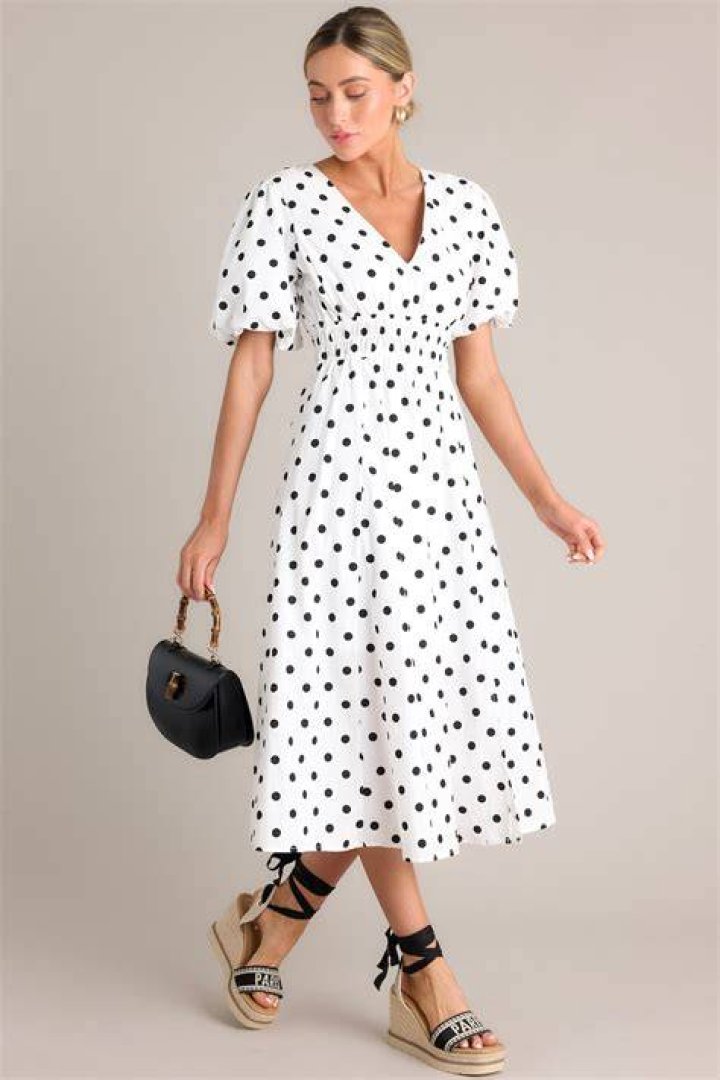 new look dotty dress