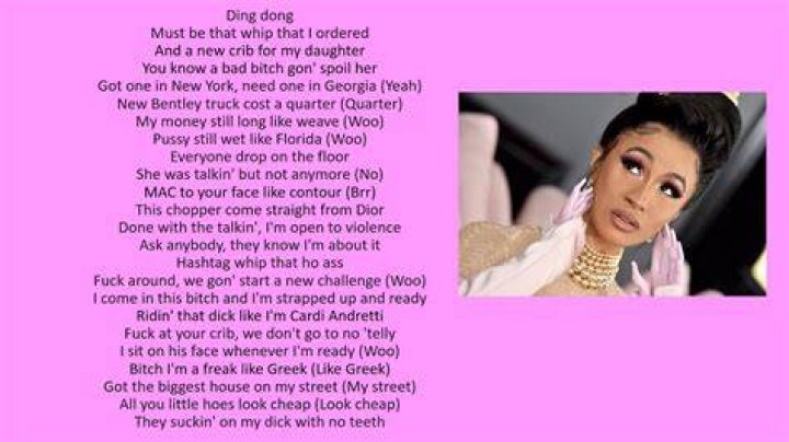 Outrageous:&nbsp;The lyrics rival Cardi B's raunchy hit WAP, with references to oral sex, one night stands, and flirting with other rappers