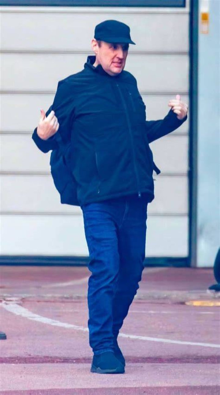 Peter Kay showed off his dramatic weight loss as he was pictured heading to his tour bus in a tracksuit and slippers on Sunday while leaving London's o2 arena