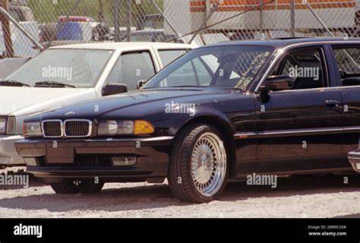 PHOTO: A black BMW, riddled with bullet holes, is seen in a Las Vegas police impound lot. Rapper Tupac Shakur was shot while riding in the car driven by Death Row Records chairman Suge Knight, Sept. 8, 1996.