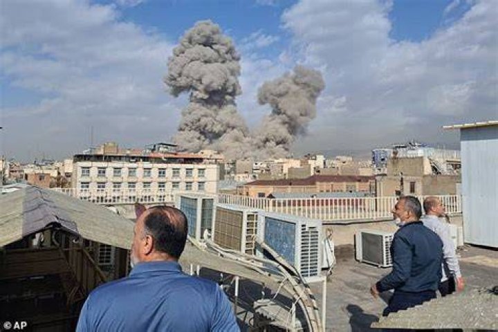 PHOTO: Smoke rises following an Israeli airstrike in the Gaza Strip, as seen from southern Israel, Nov. 22, 2023.