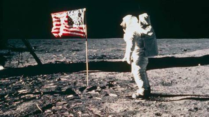 PHOTO: This July 20, 1969 file photo provided by NASA shows astronaut Edwin E. "Buzz" Aldrin Jr. posing for a photograph beside the U.S. flag deployed on the moon during the Apollo 11 mission.