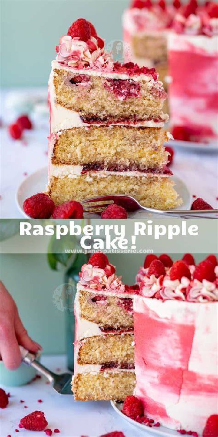 Pictured: Raspberry ripple cake