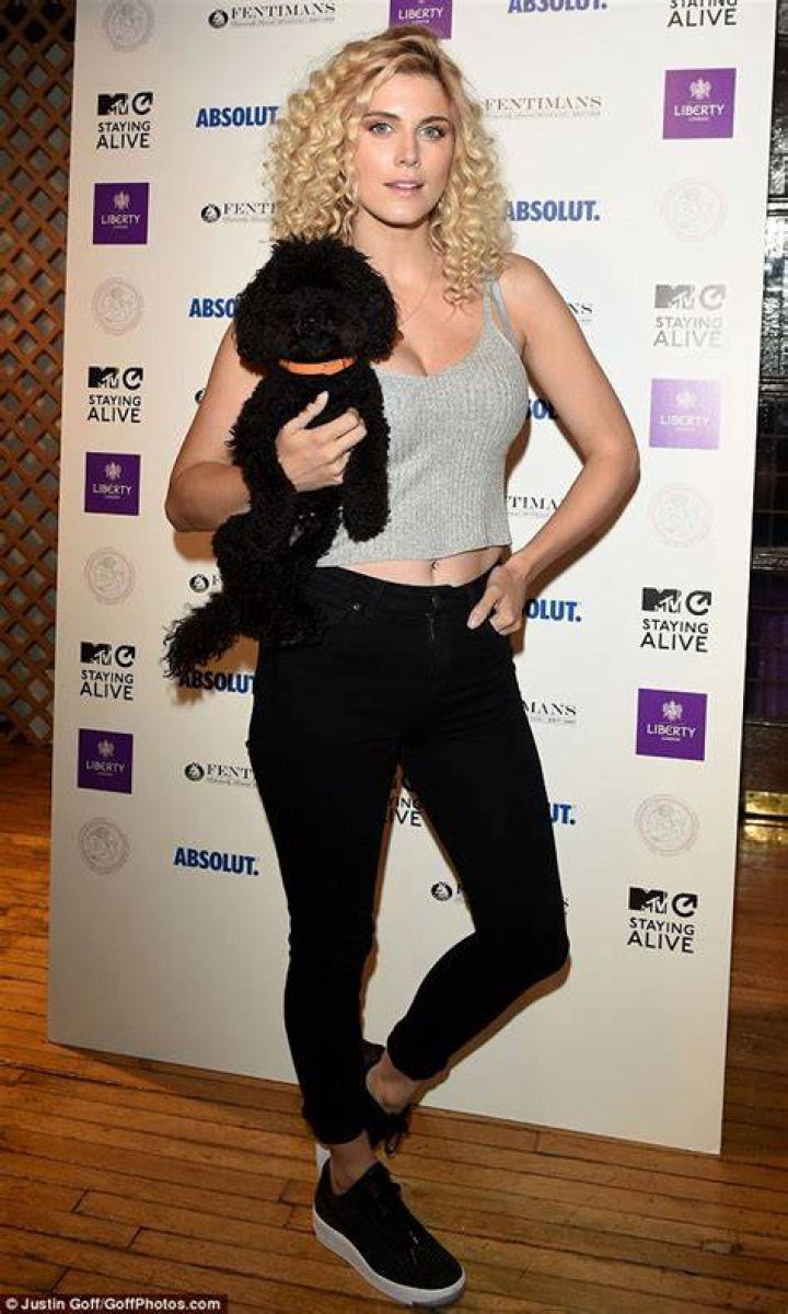 Pooch time:&nbsp;But the bombshell was not alone - she took her dog with her on the mini getaway