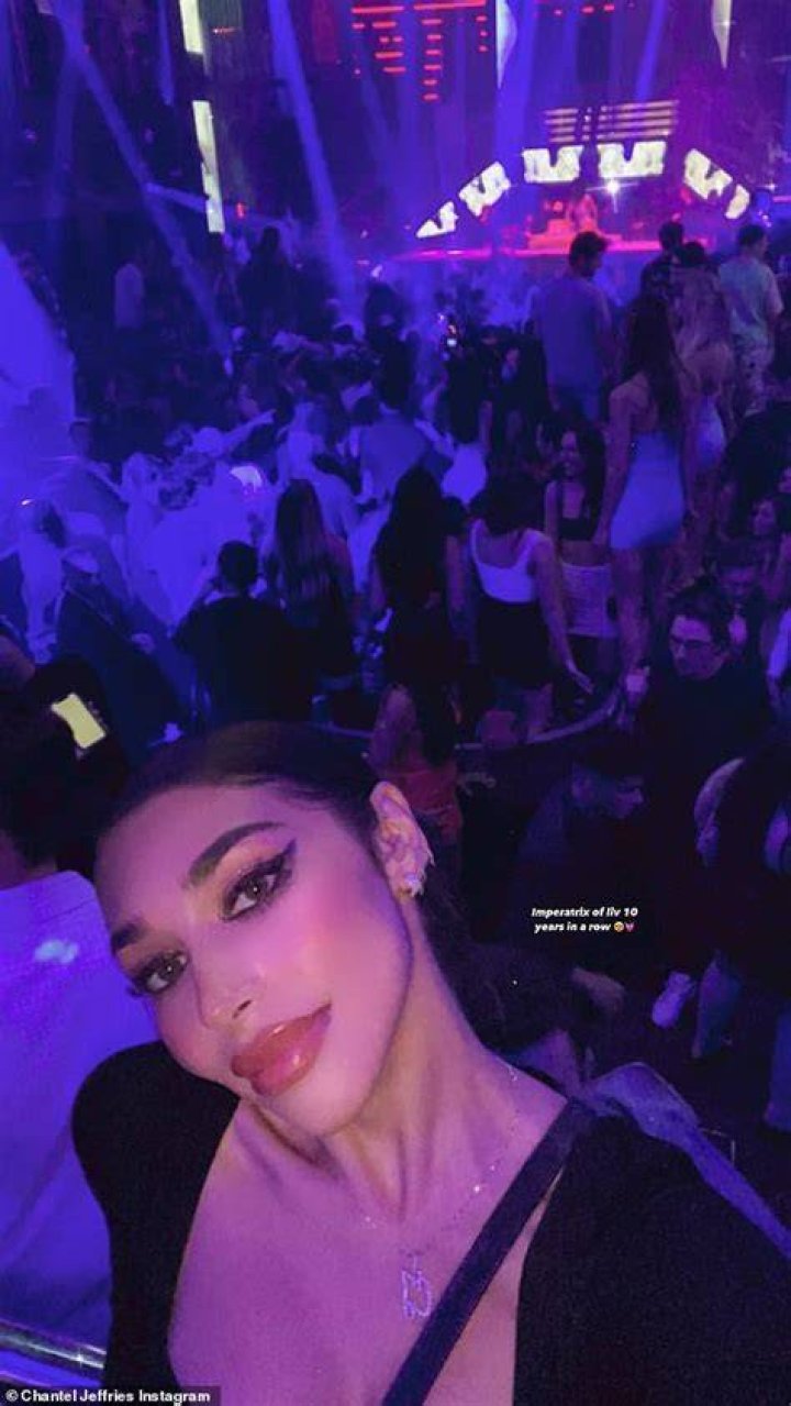 Pretty in pink: Chantel Jeffries flashed her toned abs in a pink sports bra and matching leggings as she left a workout session in Los Angeles on Monday