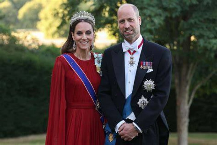 Princess Kate and Prince William in their robes