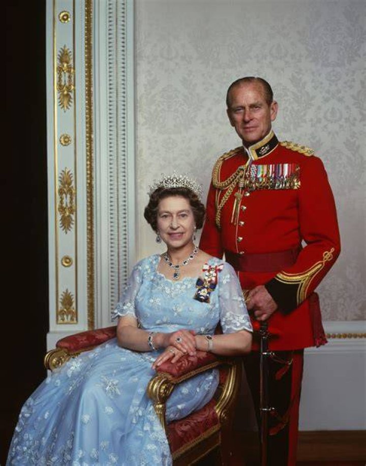 Queen Elizabeth, Prince Philip, Prince Andrew and Prince Edward smiling from the balcony at Buckingham Palace, during the Trooping of the Colour. | Source: Getty Images