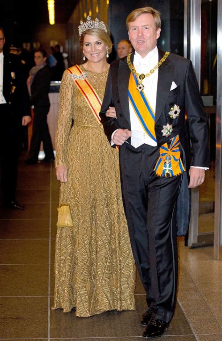 Queen Maxima with willem-alexander entering Westminster Abbey