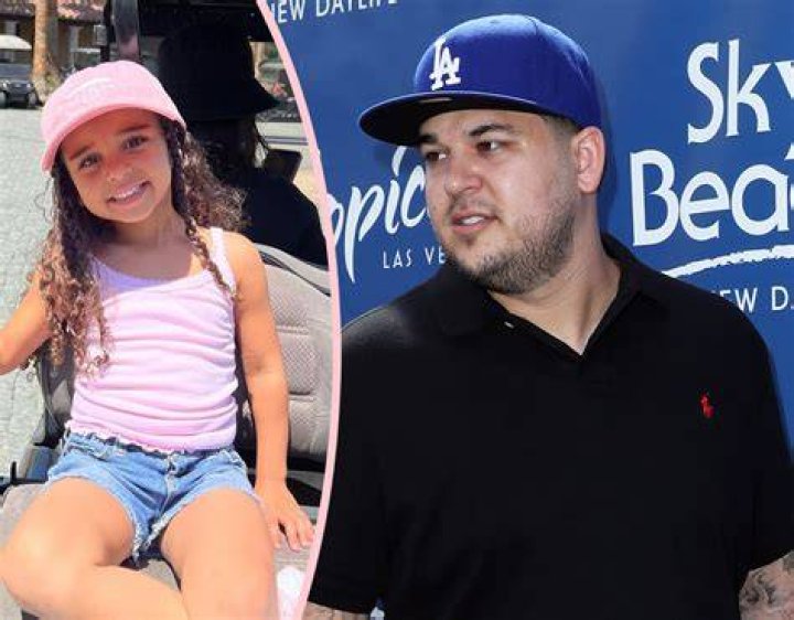 Rob Kardashian pictured with daughter Dream