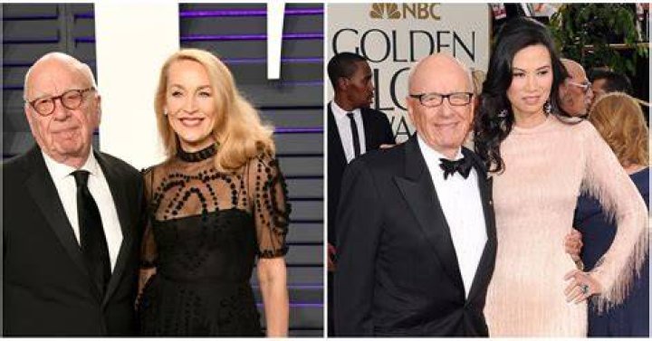 Rupert Murdoch with his ex wives