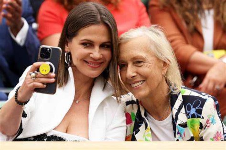 Silver Queen: Julia Lemigova, 50, showcased her trim midriff in a silver bra top as well as a matching skirt