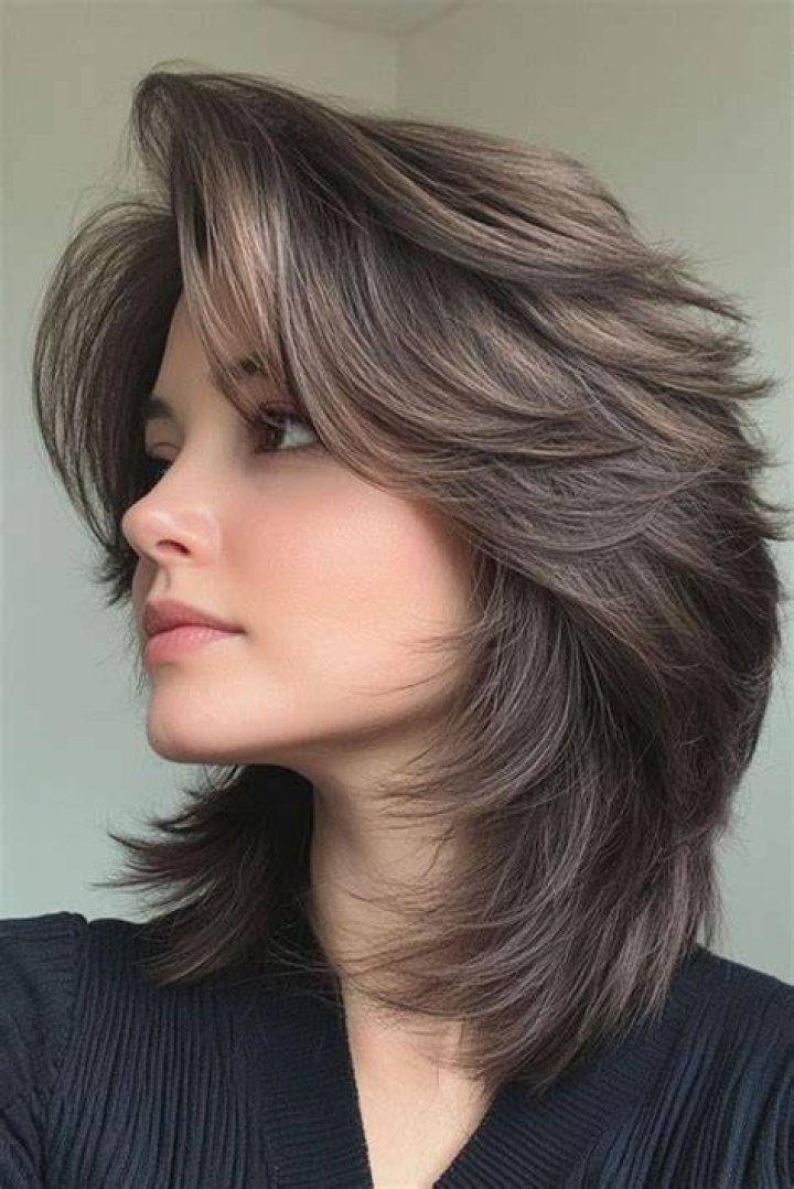 This feathered look was an unexpected style 