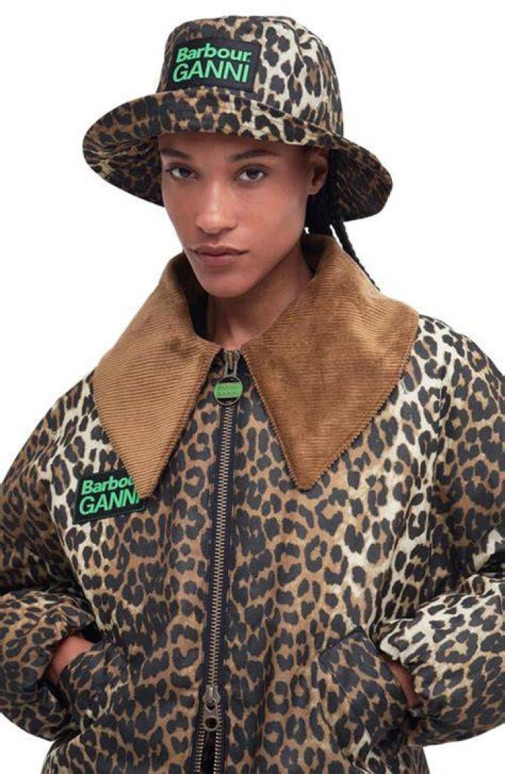 Waxed Leopard Print Bucket - Ganni x Barbour