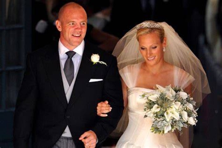 Zara Phillips and Mike Tindall leave their pre wedding party on the Britannia on July 29, 2011 in Edinburgh, Scotland. 
