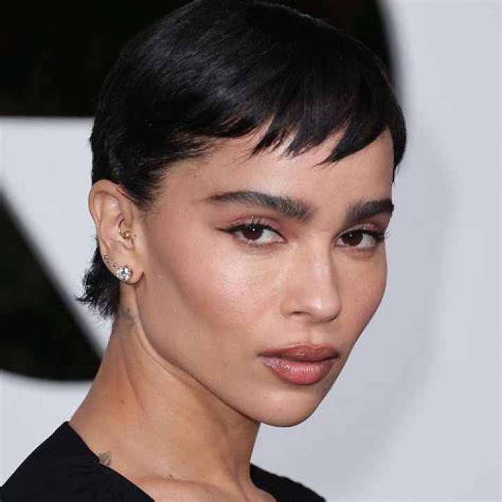 Zo&euml; Kravitz with micro bangs 